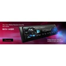 Rádio Pioneer MVH-145BR Som Automotivo USB Bluetooth 4 Canais