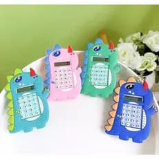 Brinquedo de Labirinto Mini em Forma de Dinossauro para Crianças, Calculadora Chaveiro