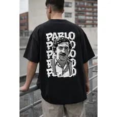 Camiseta Oversized Masculina Pablo Escobar  Blusa 100% Algodão