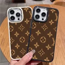 estampa marca TPU anti-impacto Capinha Capa Para IPHONE 13 11 15 14 12 16 17 PRO MAX AIR X XR XS MAX plating metálico