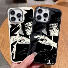 Uchiha Itachi TPU anti-impacto Capinha Capa Para IPHONE 13 11 15 14 12 16 17 PRO MAX AIR X XR XS MAX plating metálico
