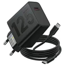 Carregador Turbo 125W Fonte e Cabo Tipo C 6A Carga Ultra Rápida Compatível Com Motorola