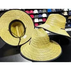 Chapéu Praia Palha Bambu Aba Larga Moda Surf Verão Praia Unissex