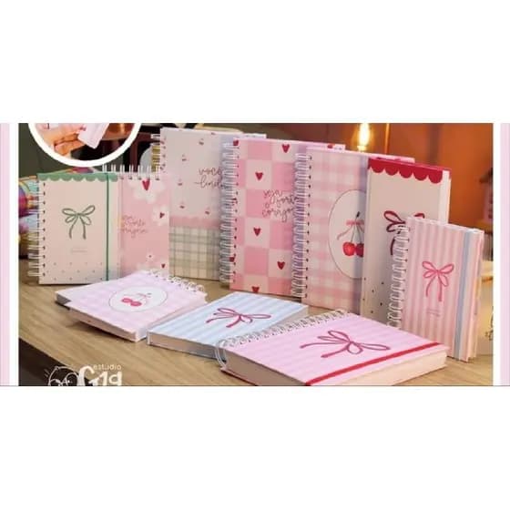 kit agenda/planner e bloquinho personalizado a5 a6 bloco de notas planner diario caderno de arame