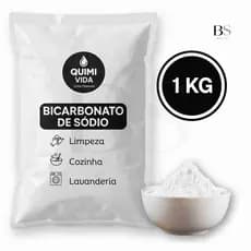 Bicarbonato De Sódio Premium 1kg 100% Puro | Uso Geral Cozinha Limpeza Lavanderia