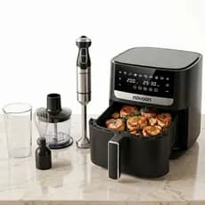 KIT AIR FRYER 8L E MIXER INOX COMPLETO