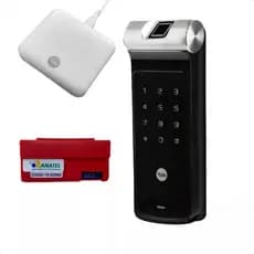 Combo Fechadura Digital Eletronica Yale Ydf 40 DB Biometria Wifi App