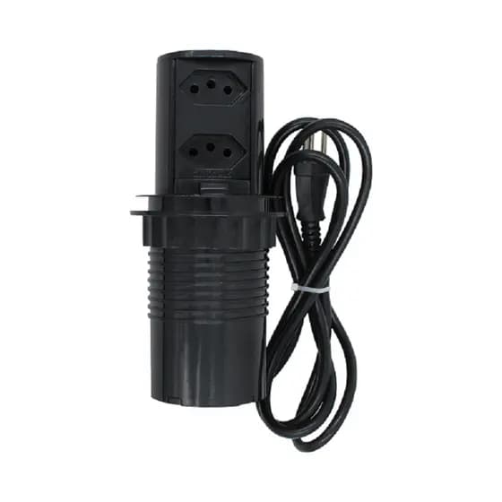Torre De Tomada Embutir Pop 2 Tomadas 10a Preto