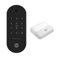 Fechadura Combo Yale Lia Digital Embutir Preta Fosco Wifi App IP55