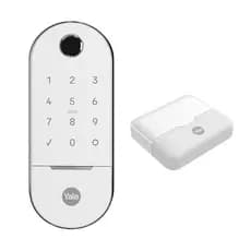 Fechadura Combo Yale Lia Digital Embutir Branca Wifi App IP55