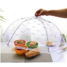 Tela Protetora Alimentos 53cm Retrátil Anti Insetos Tipo Guarda Chuva 1 ou 2 Un