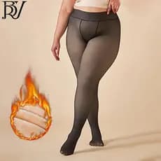 Meia Calça Térmica Plus Size Inverno Peluciada Ultraconfortável Lã Premium Elástica Tamanhos Grande