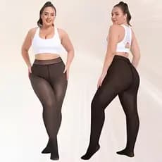 Meia Calça Plus Size Feminina Moda Legging Grossa Super Elástica Têm Forro Interno Sem Pelúcia