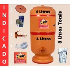 Filtro de Barro 8 Litros Completo Tradicional com Vela, Boia e Torneira Jaboticabal Bebedouro D'água  - Envio Imediato !