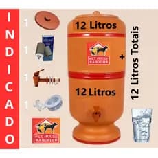 Filtro de Barro 12 Litros Completo Tradicional com Vela, Boia e Torneira Jaboticabal Bebedouro D'água  - Envio Imediato!