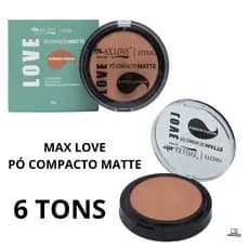 PÓ COMPACTO MATTE - MAX LOVE ULTRAFINO 6 TONS