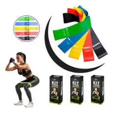 Faixa Elástica Super Mini Band Treino 3 Kits De 5 Unidades Variavel