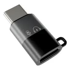 Adaptador Tipo C Para Cabo De Carregador De iPhone Lightning Preto
