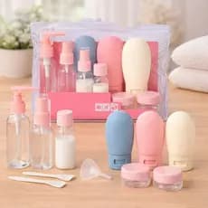 Kit Viagem 11 Itens Frascos Potes Spray Cremes Shampoo