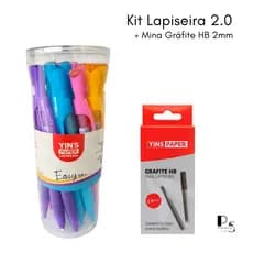 Kit 12 20 Lapiseira 2.0mm com Tubo de Minas Grafite Escrita Precisão Escolar Escritório Material Escolar Profissional