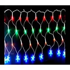 CASCATA 120 LEDS COM PONTA EM ESTRELA 8 FUNÇÕES 110V,DECORAÇAO NATALINA