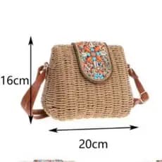 BOLSA DE PALHA,MODELO BAU,BOLSA CASUAL COM UM TOQUE DE ELEGANCIA