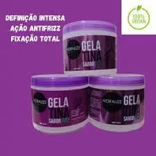 Gelatina Uva - Definição Intensa - Para Cabelo Ondulado - Cacheado e Crespo