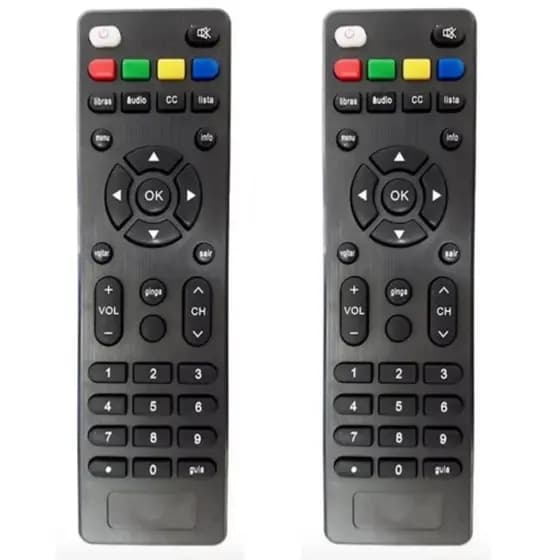 Kit 2 Controle Compatível Com Conversor Multilaser Re508 Positivo