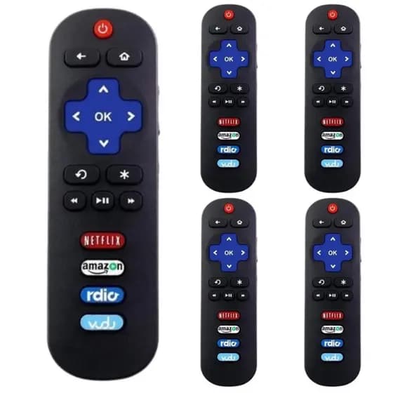 Kit 5 Controle Compatível Tcl Roku Amazon Netflix Rdio Vudu