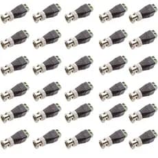 Kit 30 Conector Bnc Macho Com Borne Para Cftv DVR CAMERA