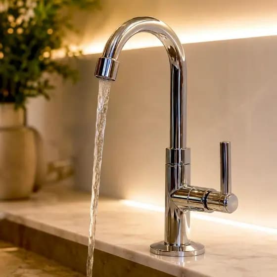 Torneira Lavatório Banheiro Lavabo Bancada Abs Cromado 1/4 Volta