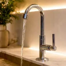 Torneira Lavatório Banheiro Lavabo Bancada Abs Cromado 1/4 Volta