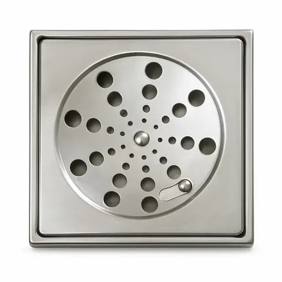 Grelha Ralo Quadrado 15x15 + Porta Grelha Caixilho Inox