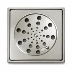 Grelha Ralo Quadrado 15x15 + Porta Grelha Caixilho Inox