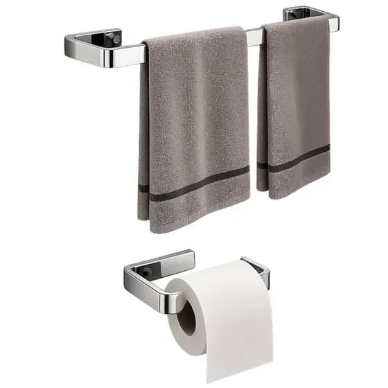 Porta Toalha POLIDO + Papeleira Polida Luxo