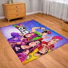 TAPETE DECORATIVO INFANTIL DOS ROSA EMILLY VICK AVELUDADO TAMANHO 130X100
