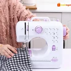 Mini Máquina de Costura Versátil para Uso Residencial com 12 Tipos de Pontos - Bivolt