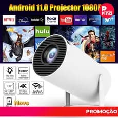 Projetor Wi-fi lançamento Portátil com Android HDMI Smart Cinema Hy300 4k HD