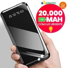 Power Bank 10000mah 20000mah Bateria Externa Carregador Portátil Ultra Compacto