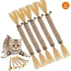 Brinquedo de Palito Natural para Gatos para Roer e Cuidado Bucal