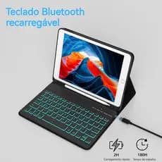 capa com Teclado retroiluminado e mouse para 2021 iPad mini 6 8,3polegadas A2567/A2568/A2569
