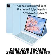 capa protetora anti-queda com Teclado iPad mini 6  8,3 polegadas A2567/A2568/A2569