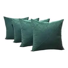 Kit de 4 Capas De Almofadas Suede Drapeada 45x45 cm Decorativas