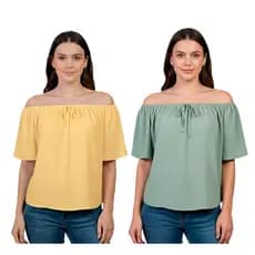 Blusa Feminina Ciganinha Ombro A Ombro Manga Curta - Envio Imediato