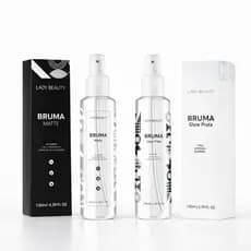 Kit 2 Bruma Fixadora de Maquiagem Matte & Brilhante 130ML Lady Beauty - Envio Imediato