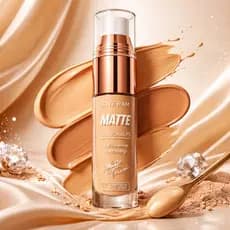 Base/ Corretivo Matte Lóve Rain Alta Cobertura Oil Control Longa Duração Concealer Matte Com Pincel