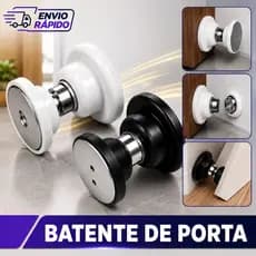 Prendedor Trava De Porta Batedor Fixador Batente Adesivo Amortecedor Imã Magnético Inox Preto
