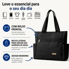 Bolsa Feminina Grande de Ombro com Pompom Elegante Resistente para Trabalho e Faculdade e dia a dia