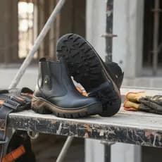 Botina Masculina  Cat Couro Legítimo  e impermeável Alta Resistência
