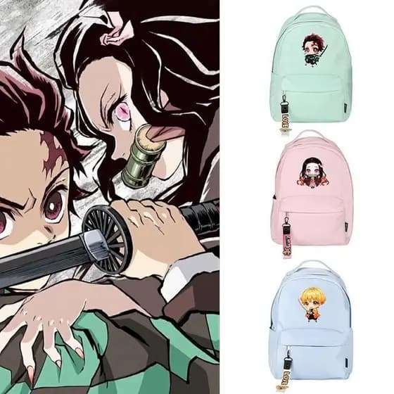 mochila Demon Slayer, Nezuko,Tanjiro, tomioka, Zenitsu